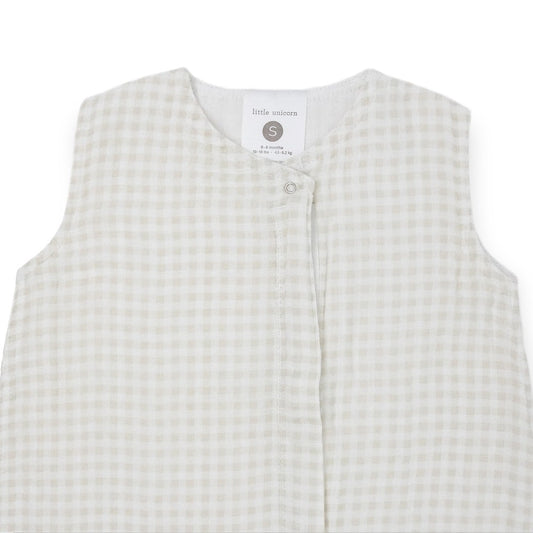 Little Unicorn | Cotton Muslin Sleeping Bag - Tan Gingham