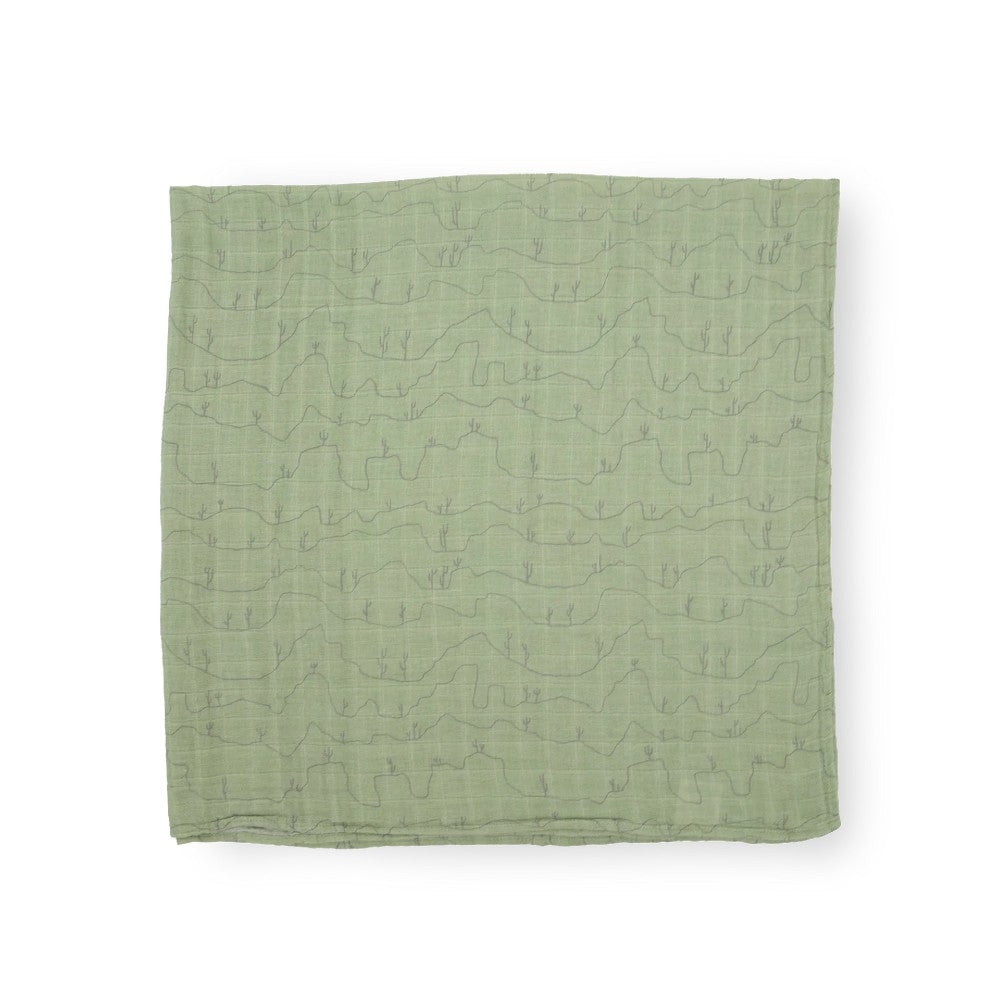 Little Unicorn Single Cotton Muslin Swaddle - Cactus Lines