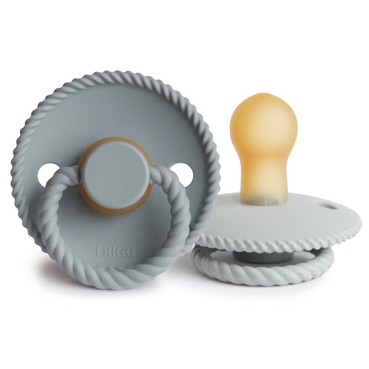 FRIGG| Natural Latex Rope Pacifier French Grey / Silver Grey