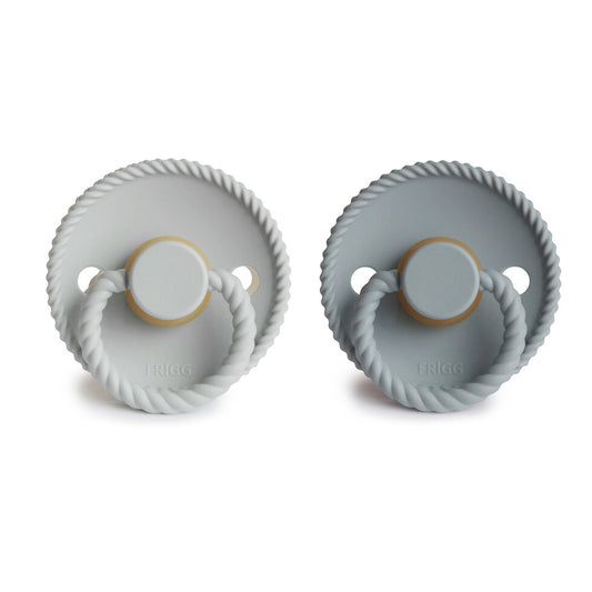 FRIGG| Natural Latex Rope Pacifier French Grey / Silver Grey