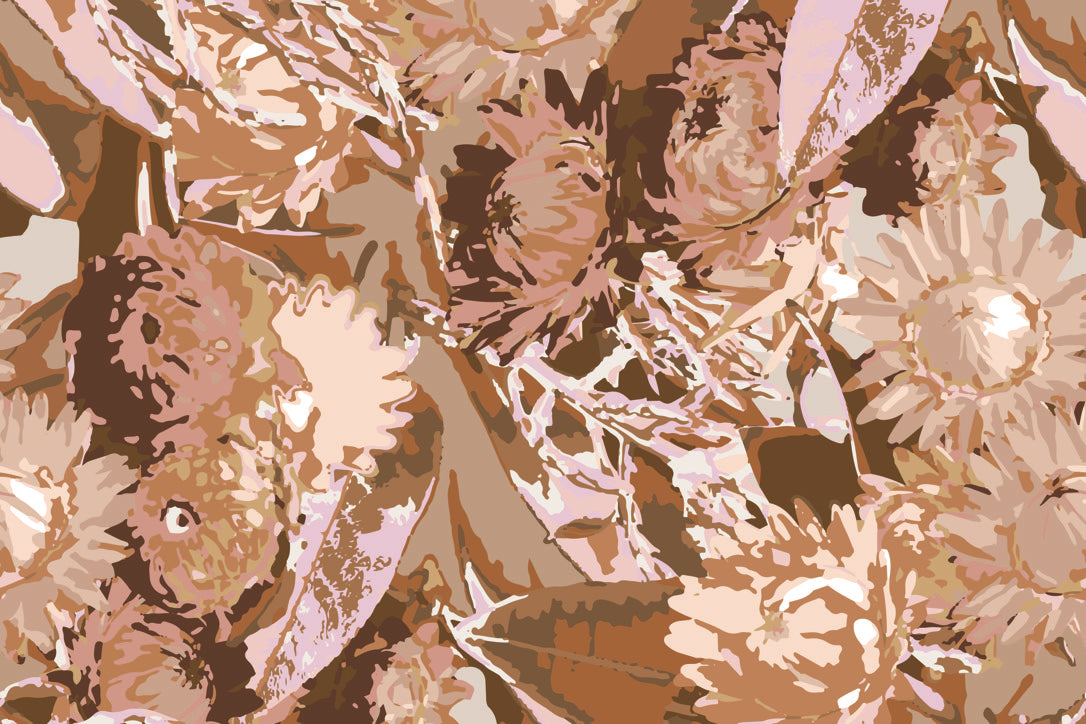 Mess Mats | Designed for mess | Peach Flora | Xtra Large