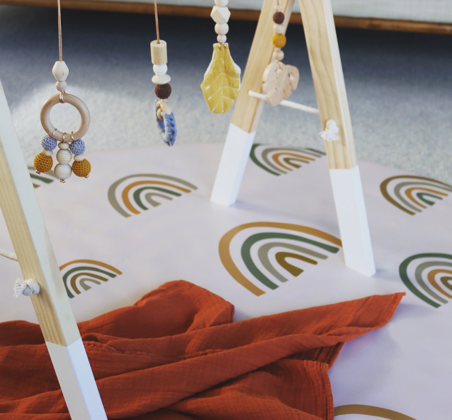Mess Mats | Designed for Mess | Rainbow Drip | Round