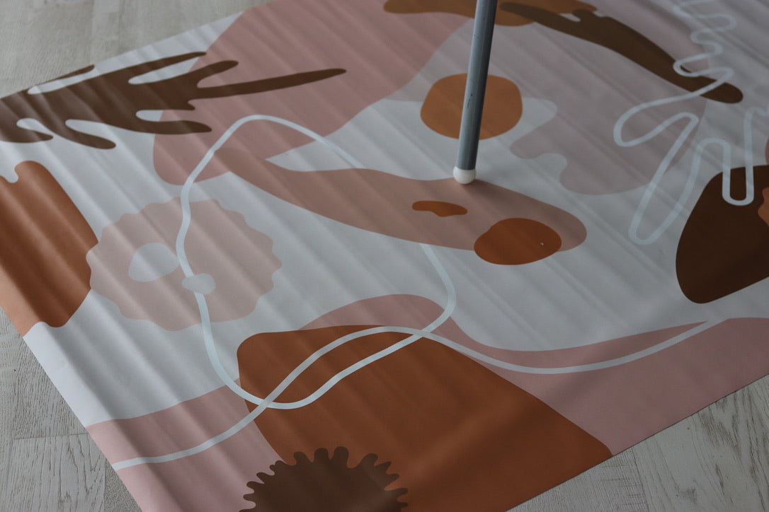 Mess Mats | Designed for mess | Peach Flora | Xtra Large