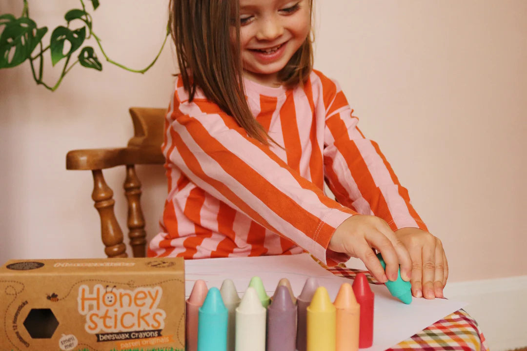 Honeysticks | Originals- Pastel | Beeswax Crayons | 12 pack