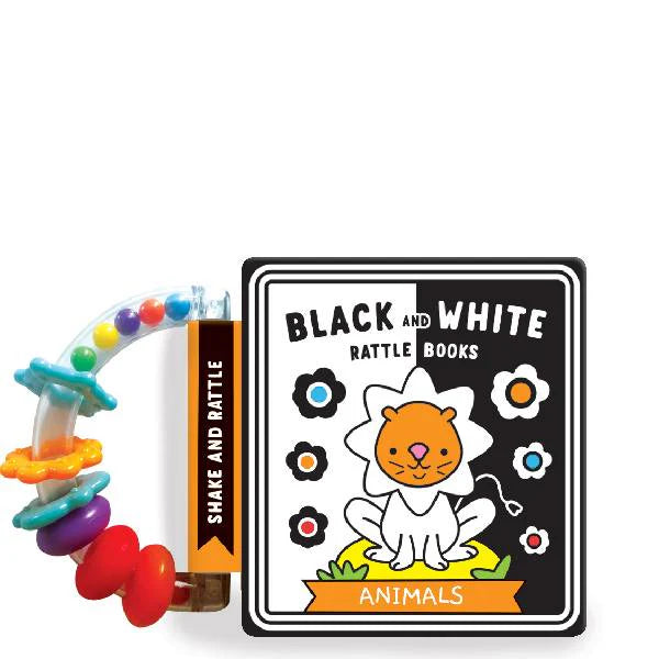 Black & White Animals Rattle Book