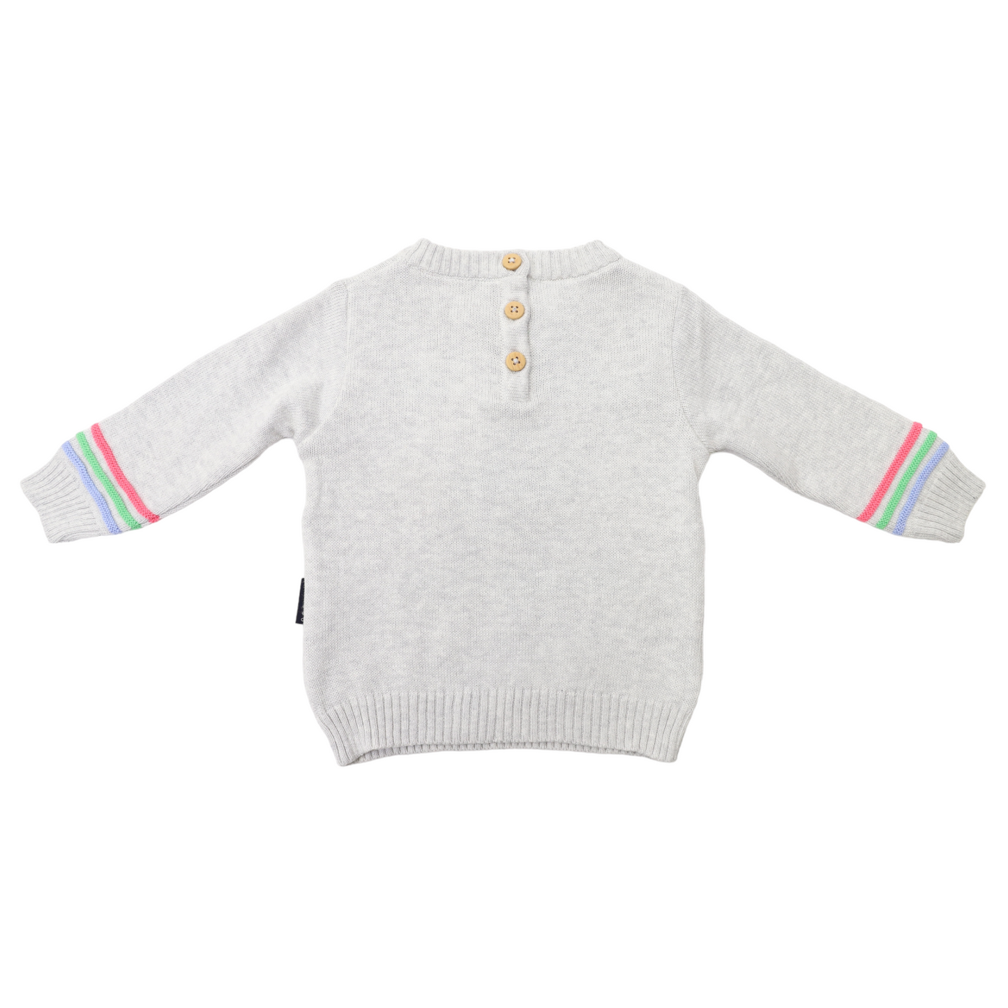 Korango | Rainbow Pattern Knit Sweater | Grey
