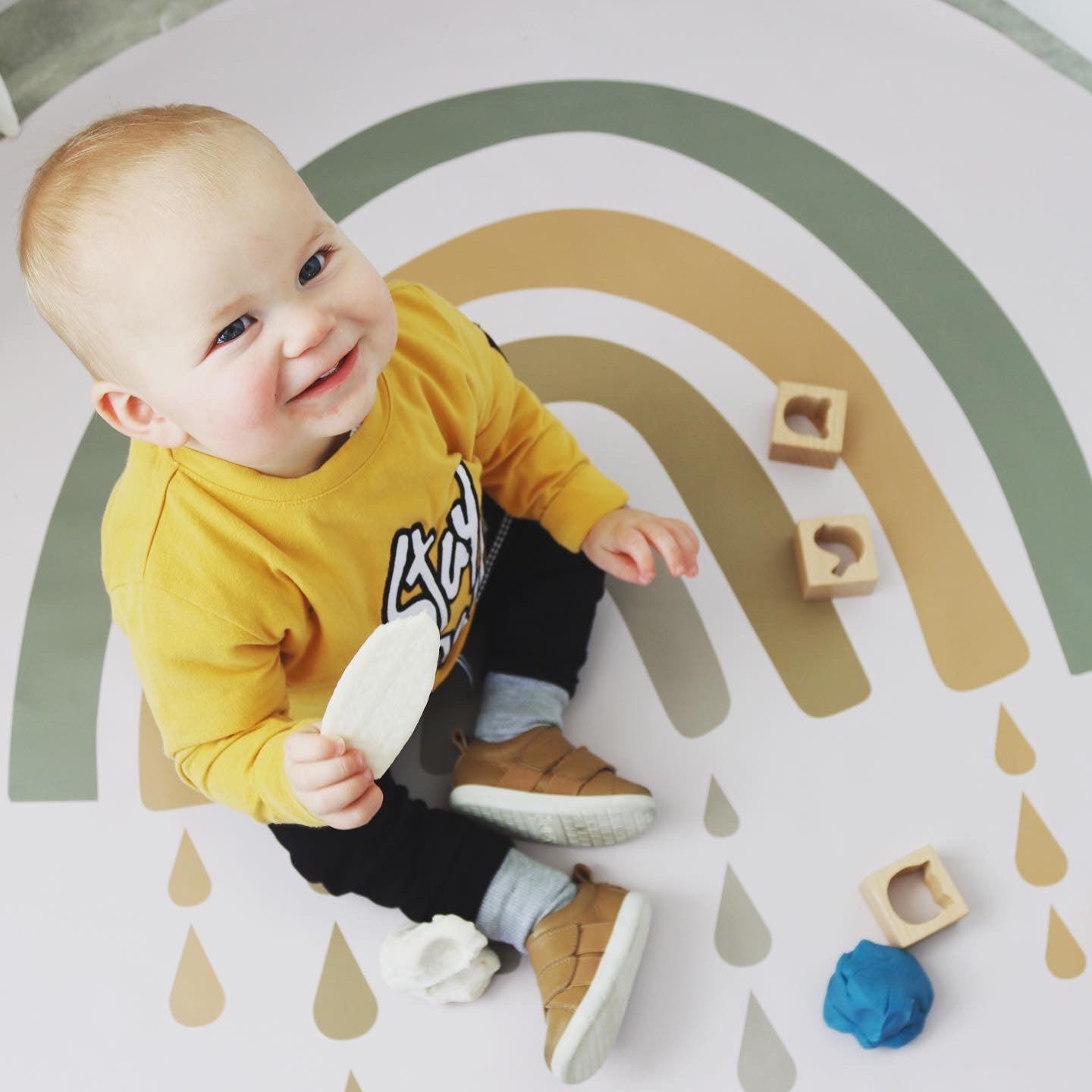 Mess Mats | Designed for Mess | Rainbow Drip | Round
