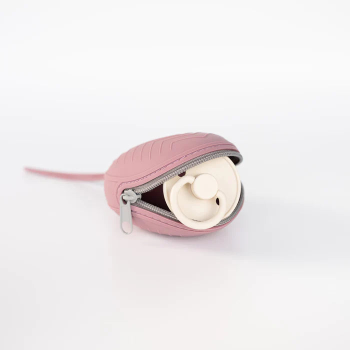 Mod and Tod | Silicone Pacifier Holder Case | Dusty Pink