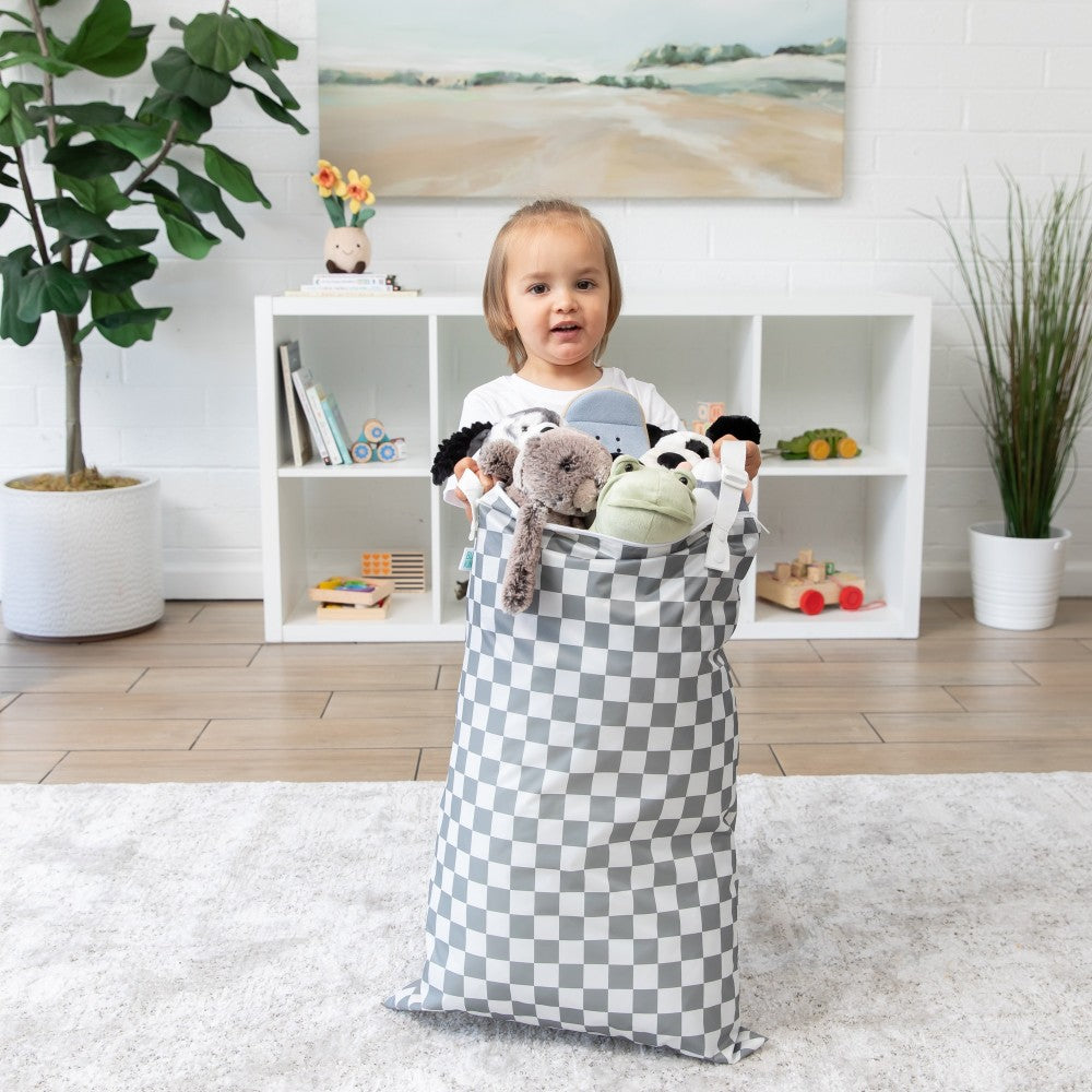 Bumkins| Extra Large Wet Bag | Charcoal Check