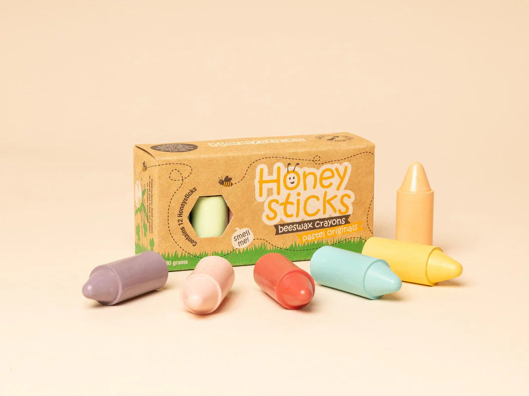 Honeysticks | Originals- Pastel | Beeswax Crayons | 12 pack
