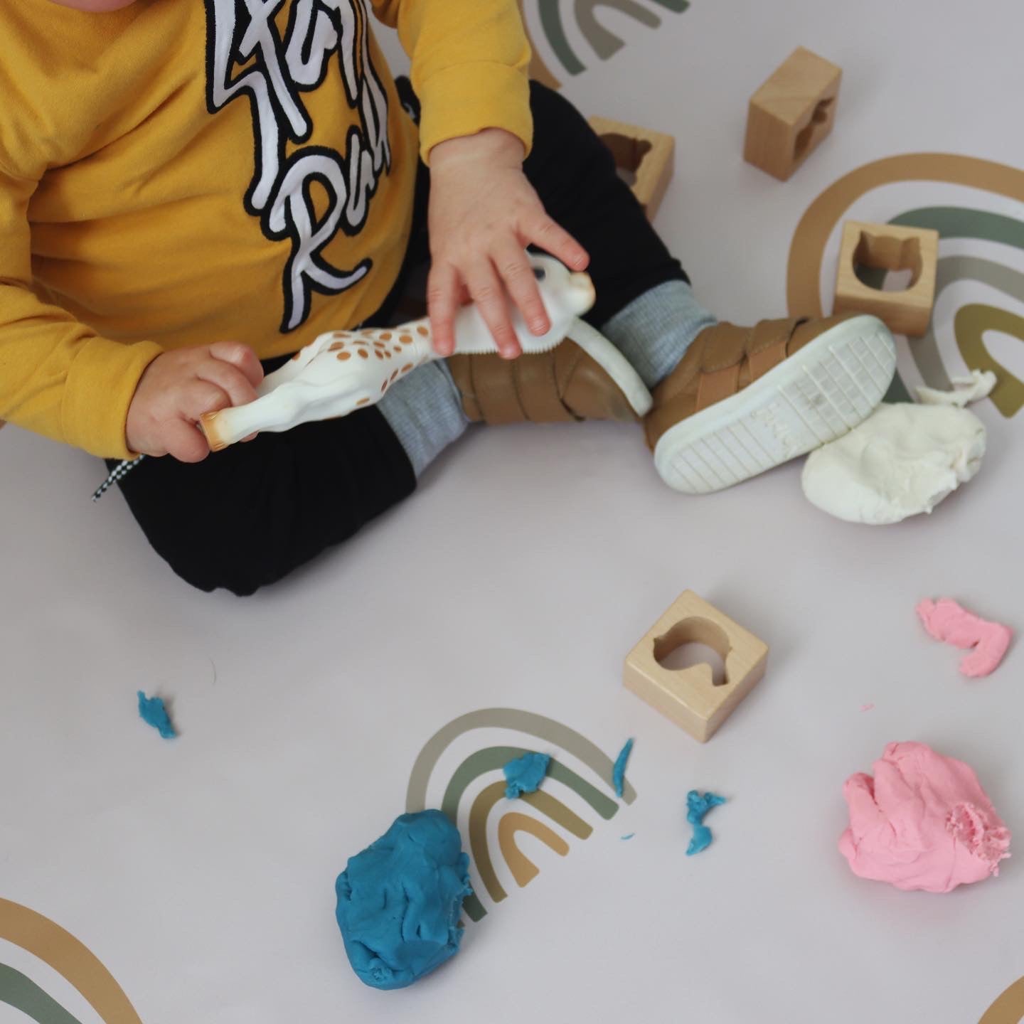 Mess Mats | Designed for Mess | Rainbow Drip | Round