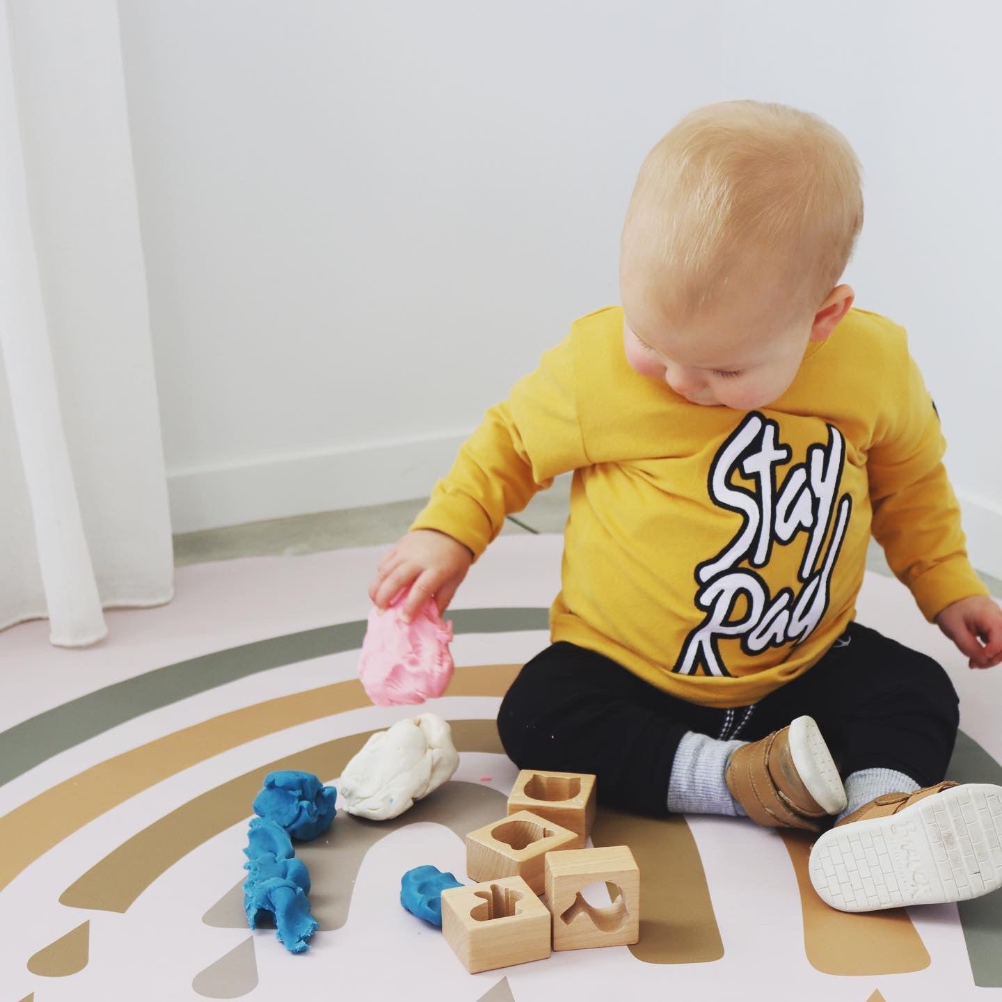Mess Mats | Designed for Mess | Rainbow Drip | Round