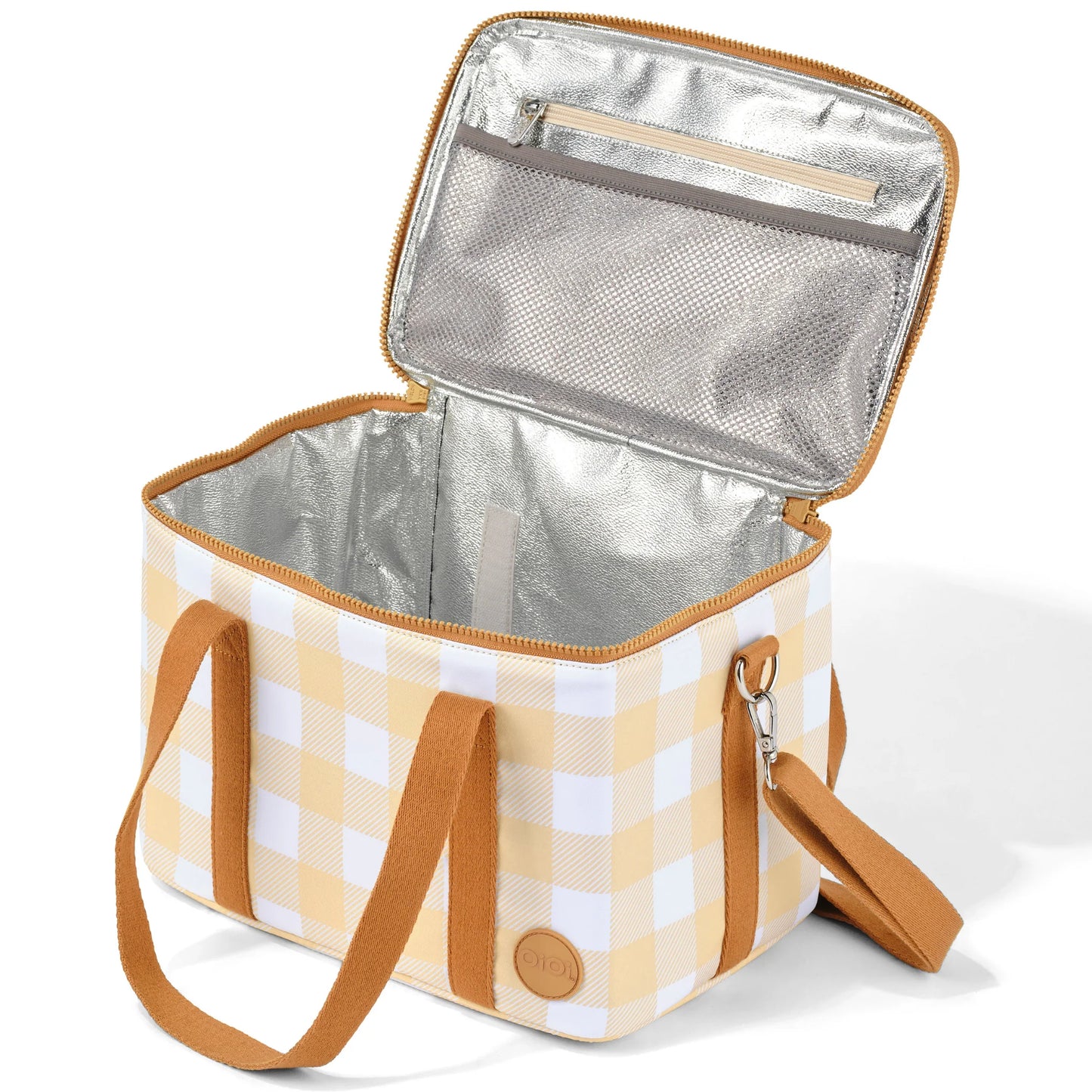 OiOi | Maxi Insulated Lunch Bag | Beige Gingham
