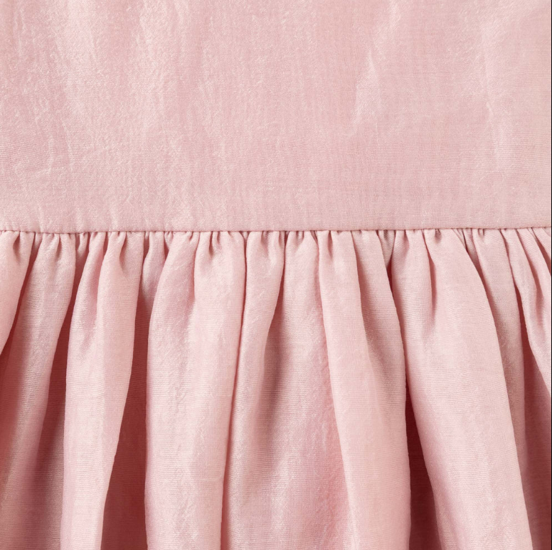 Designer Kidz | Noa Puff Sleeve Bow Back Dress | Blush PInk