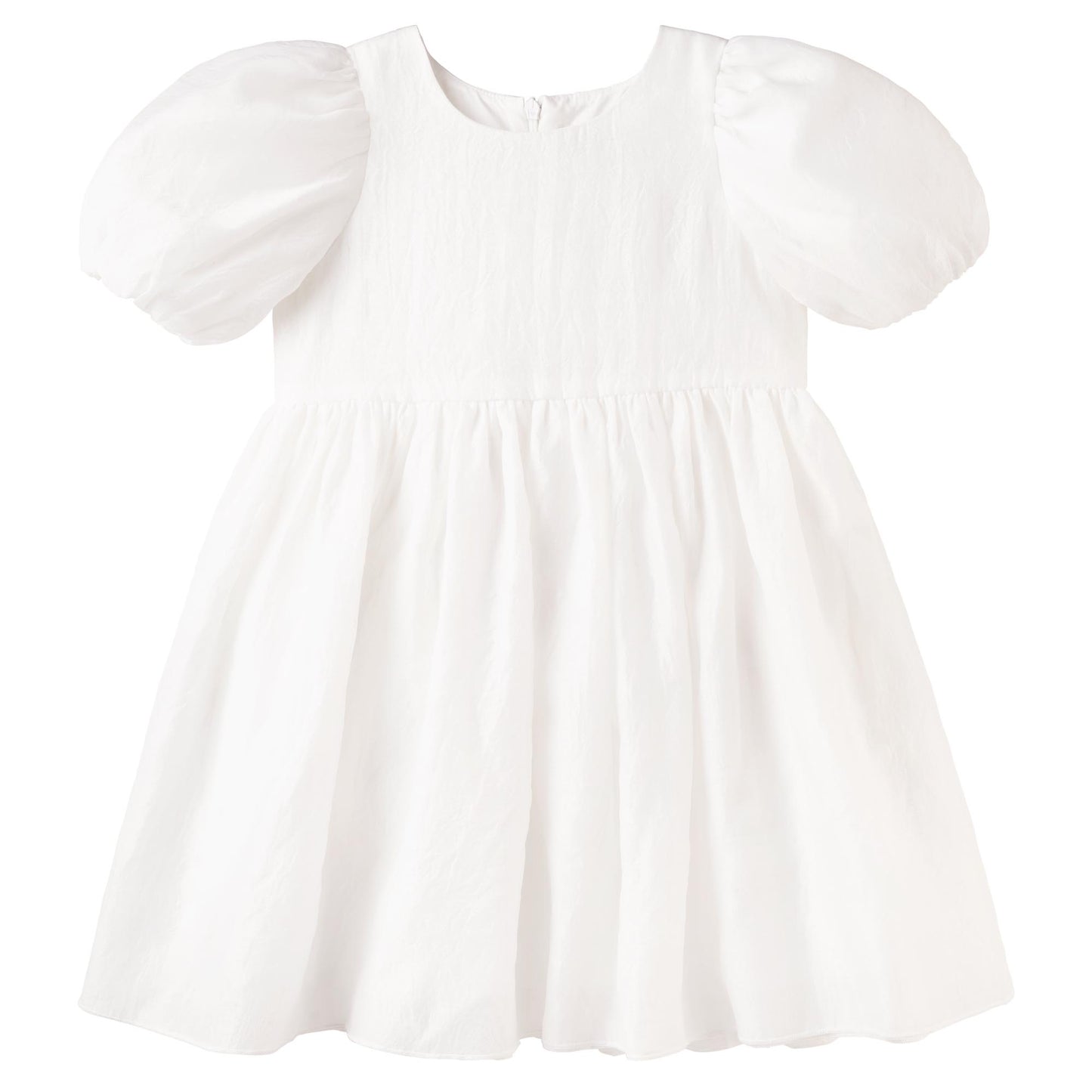 Designer Kidz | Noa Puff Sleeve Bow Back Dress | Ivory