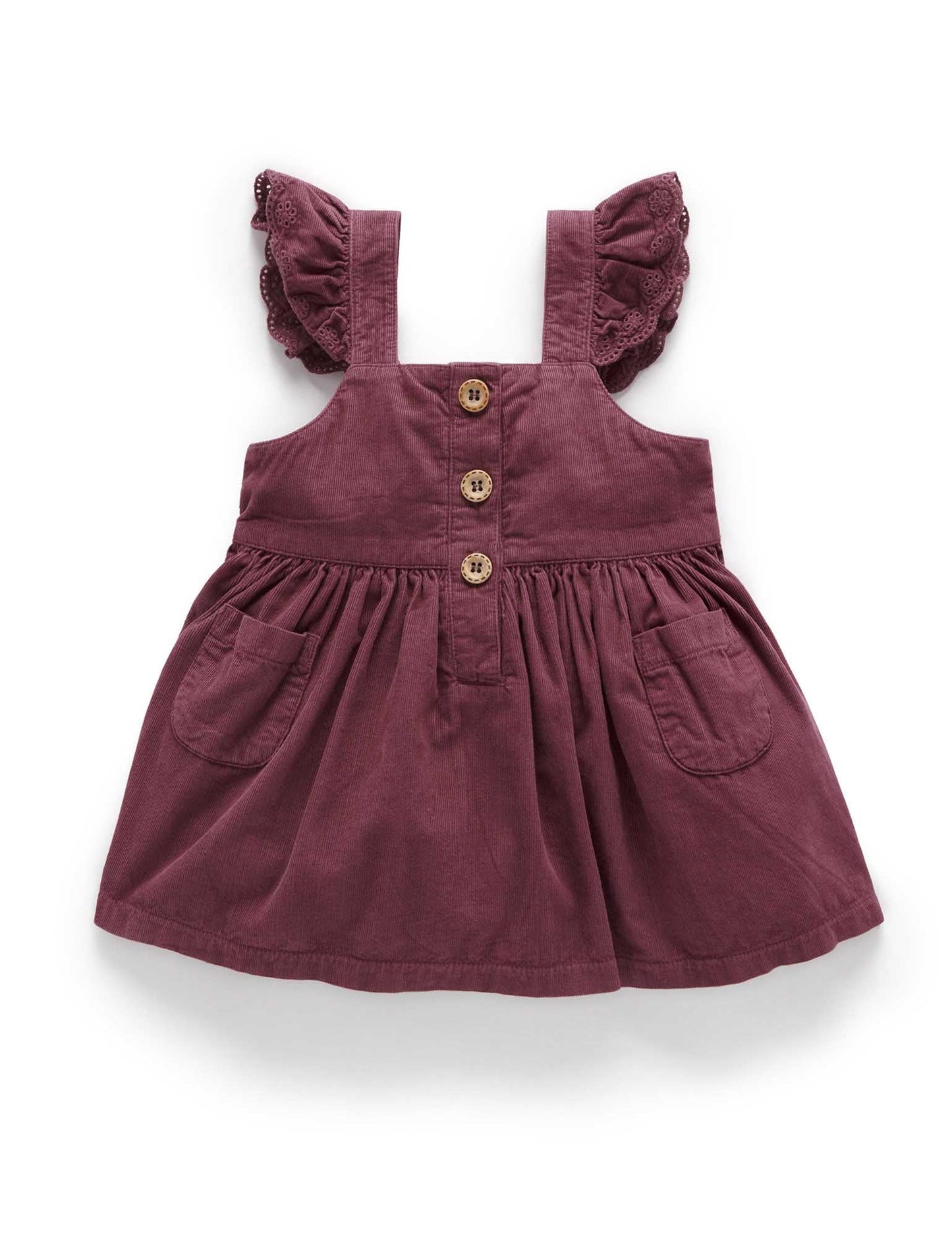 Purebaby | Forest Corduroy Pinnie Dress | Raisin