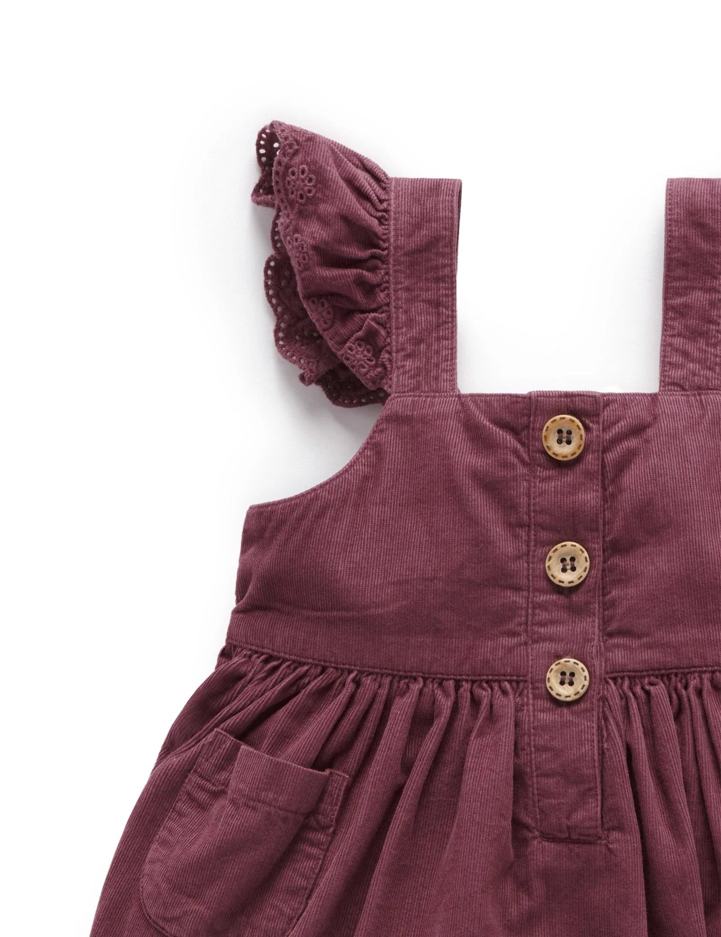 Purebaby | Forest Corduroy Pinnie Dress | Raisin