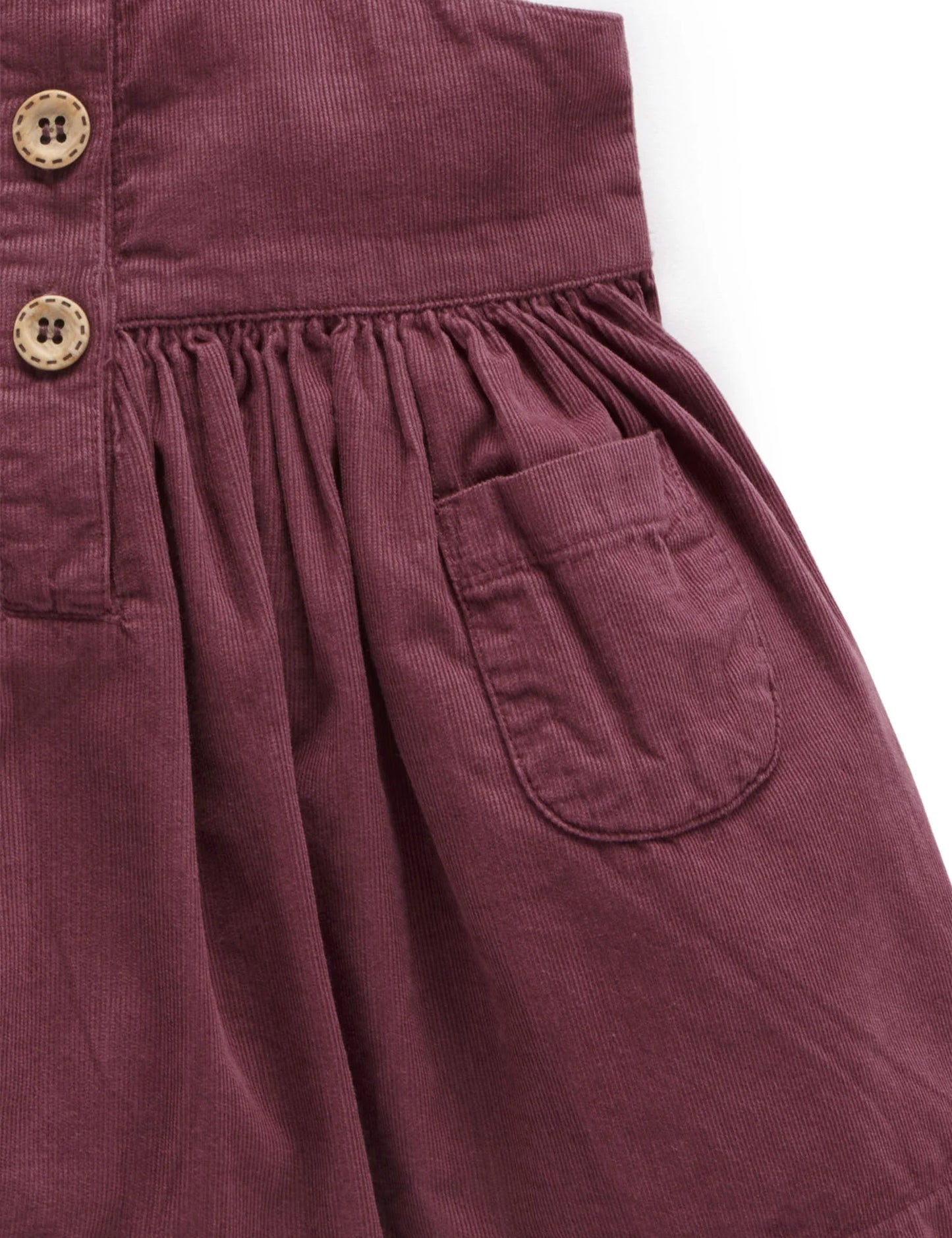 Purebaby | Forest Corduroy Pinnie Dress | Raisin