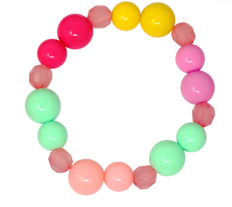 Pink Poppy Fairy Rainbow Necklace & Bracelet Set