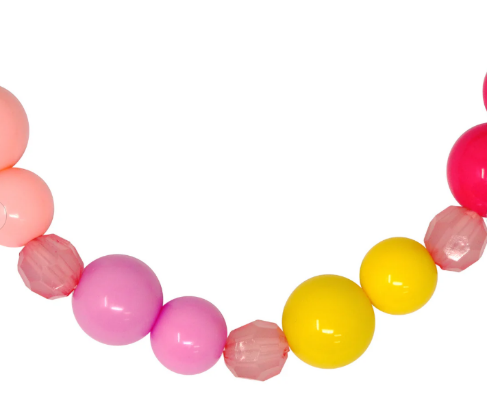 Pink Poppy Fairy Rainbow Necklace & Bracelet Set