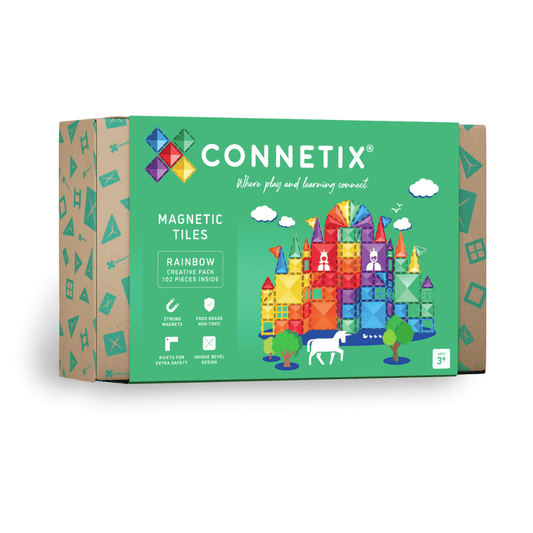 Connetix | Magnetic Tiles | Rainbow Creative Pack 102 Pieces pre order