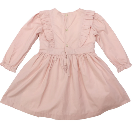 Korango | Front Frill Cotton Dress | Dusky Pink