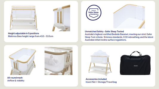 Babyrest | Alfie Bassinet | LIMITED TIME OFFER: Free Fitted Sheet & Protector valued at $59 with purchase!