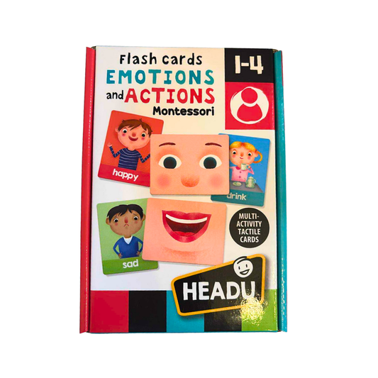 Headu | Montessori Flashcards | Emotions and Actions