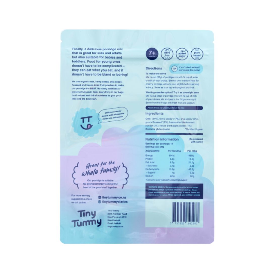 Tiny Tummy | Superfood Porridge - Blackcurrant Apple