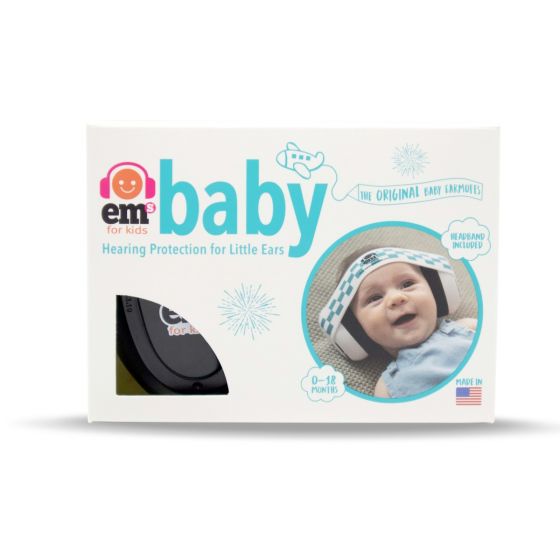 Ems for Kids | Baby Earmuffs | Black Earmuffs & Black Band