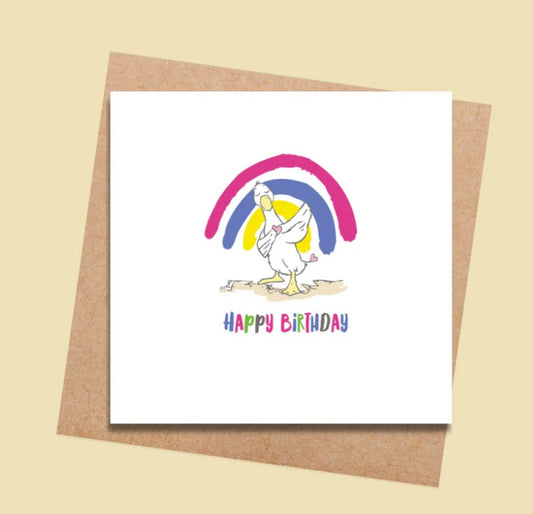 Marina B | Happy Birthday Card | Rainbow Duck Design