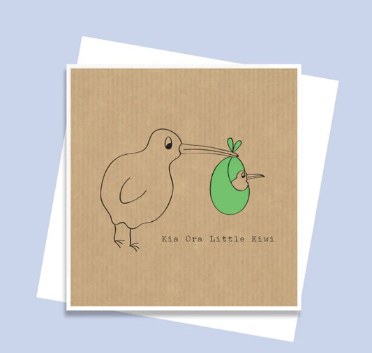 The Little Card Factory | Kia Ora Little Kiwi | New Baby | Card