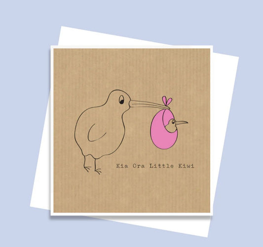 The Little Card Factory | Kia Ora Little Kiwi | New Baby | Card
