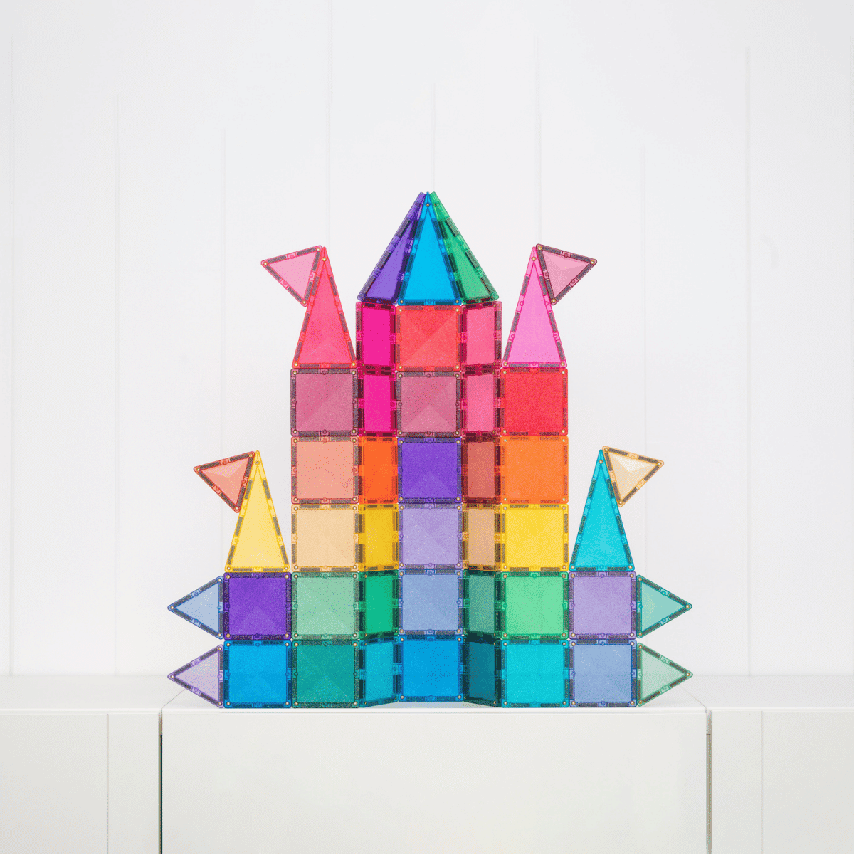Connetix | Magnetic Tiles | Glitter Castle Pack 48 pieces