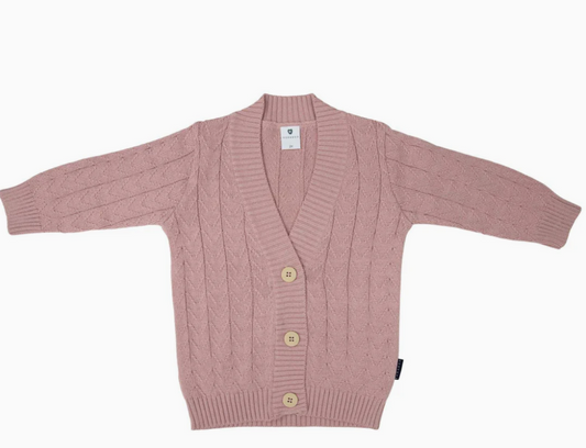 Korango | Organic Knit Cardigan | Dusty Pink
