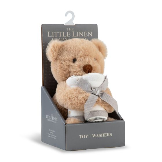 Little Linen Comforter | Plush Toy & Washers | Nectar Bear