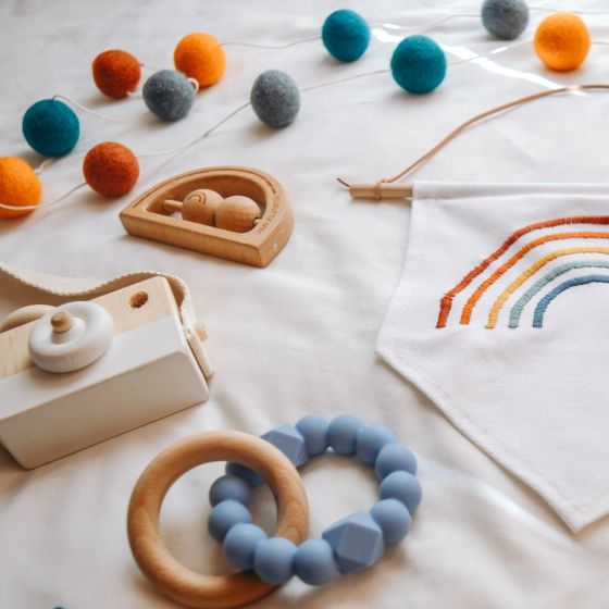 Jellystone | Moon Teether | Soft Blue