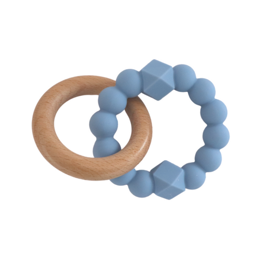 Jellystone | Moon Teether | Soft Blue