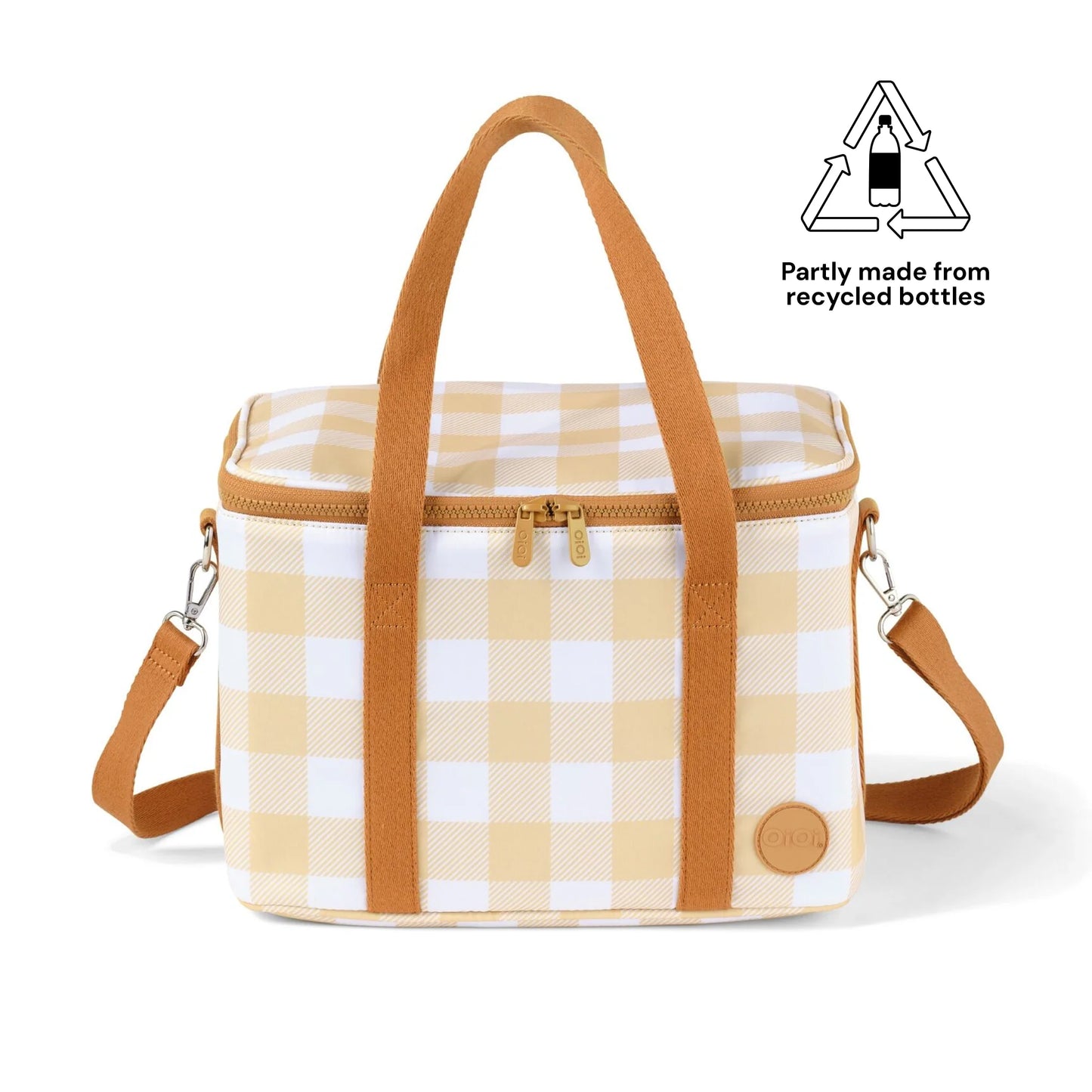 OiOi | Maxi Insulated Lunch Bag | Beige Gingham