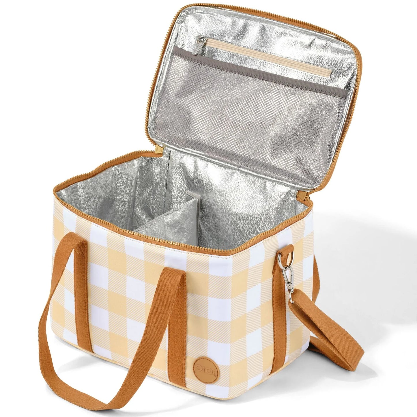 OiOi | Maxi Insulated Lunch Bag | Beige Gingham