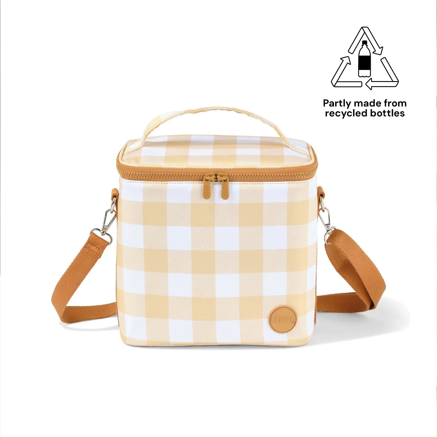 OiOi | Midi Insulated Lunch Bag | Beige Gingham