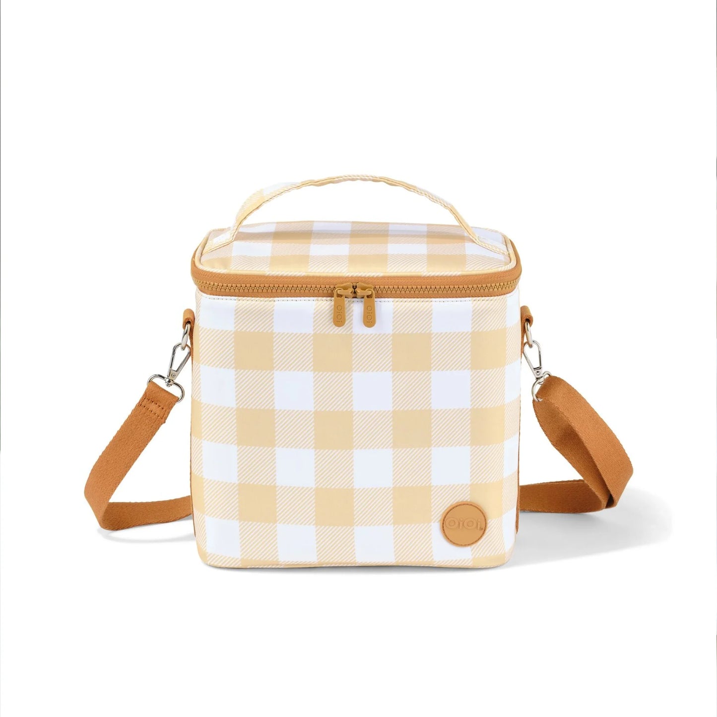 OiOi | Midi Insulated Lunch Bag | Beige Gingham