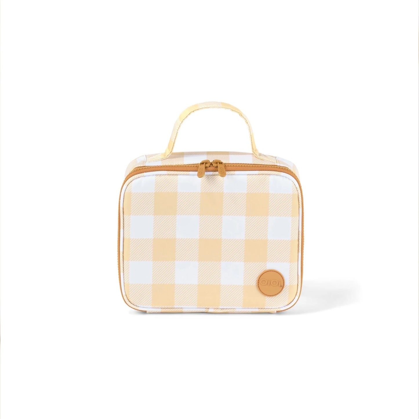 OiOi | Mini Insulated Lunch Bag | Beige Gingham