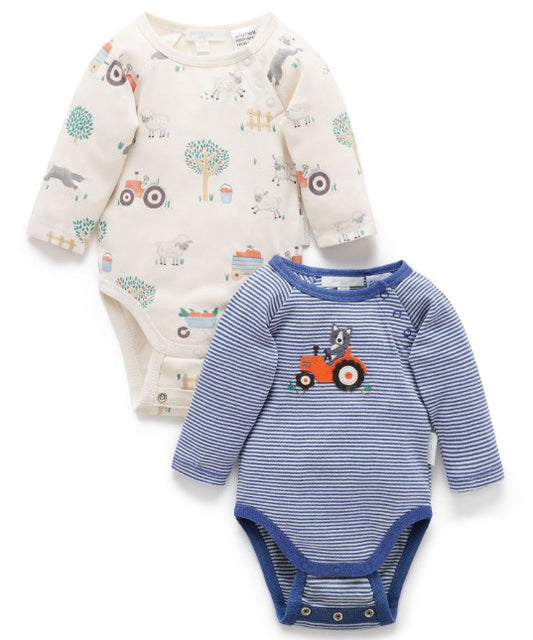 Purebaby |  2 Piece Bodysuit | Herding Sheep