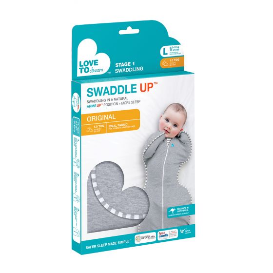 Love To Dream | Swaddle Up Original 1.0 Tog | Grey