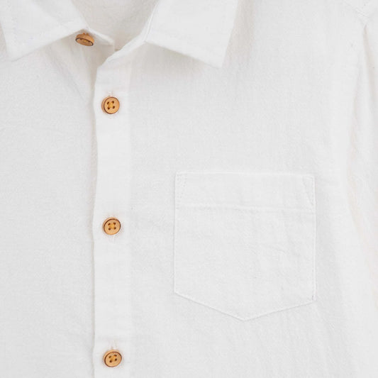 Designer Kidz | Archie Long Sleeve Shirt | Ivory