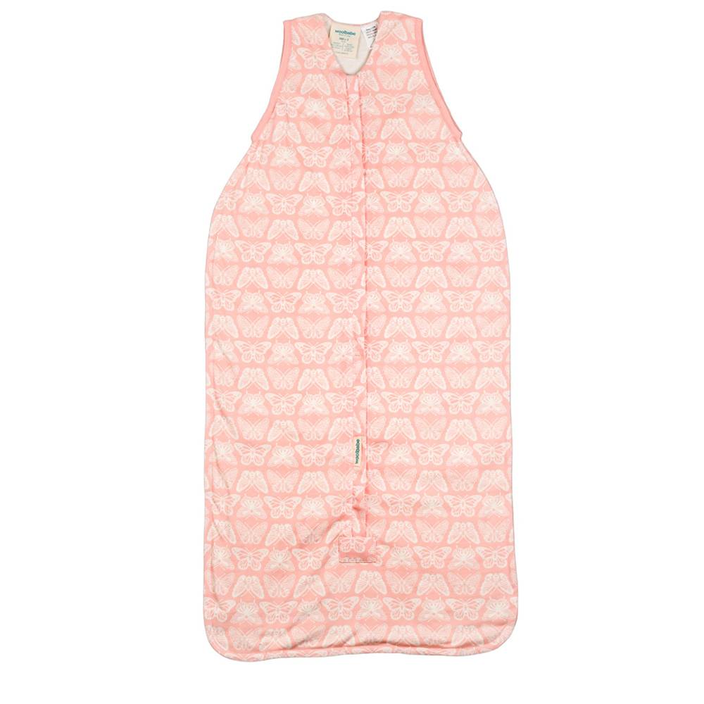 Woolbabe | 3 Seasons Front Zip Merino/Organic Cotton Sleeping Bag | Blossom Monarch