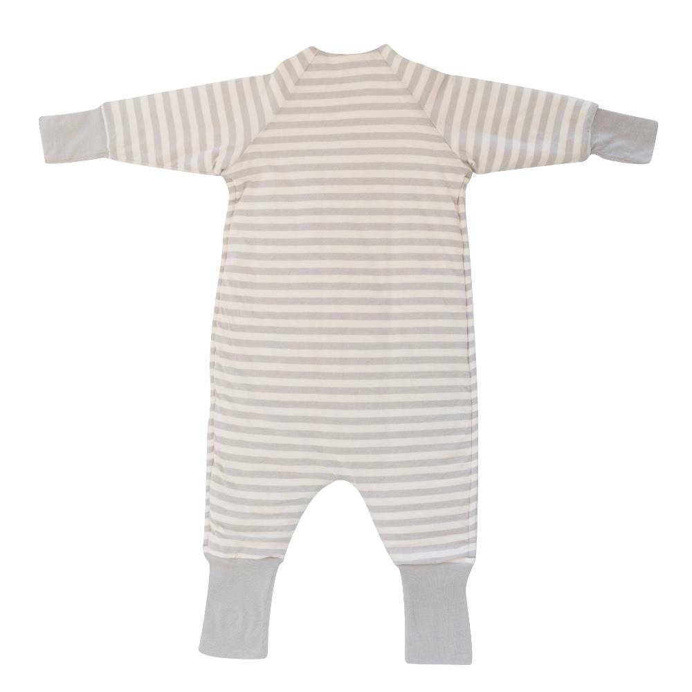 Woolbabe | Merino/Organic Cotton Duvet Sleeping Suit with Sleeves - Pebble