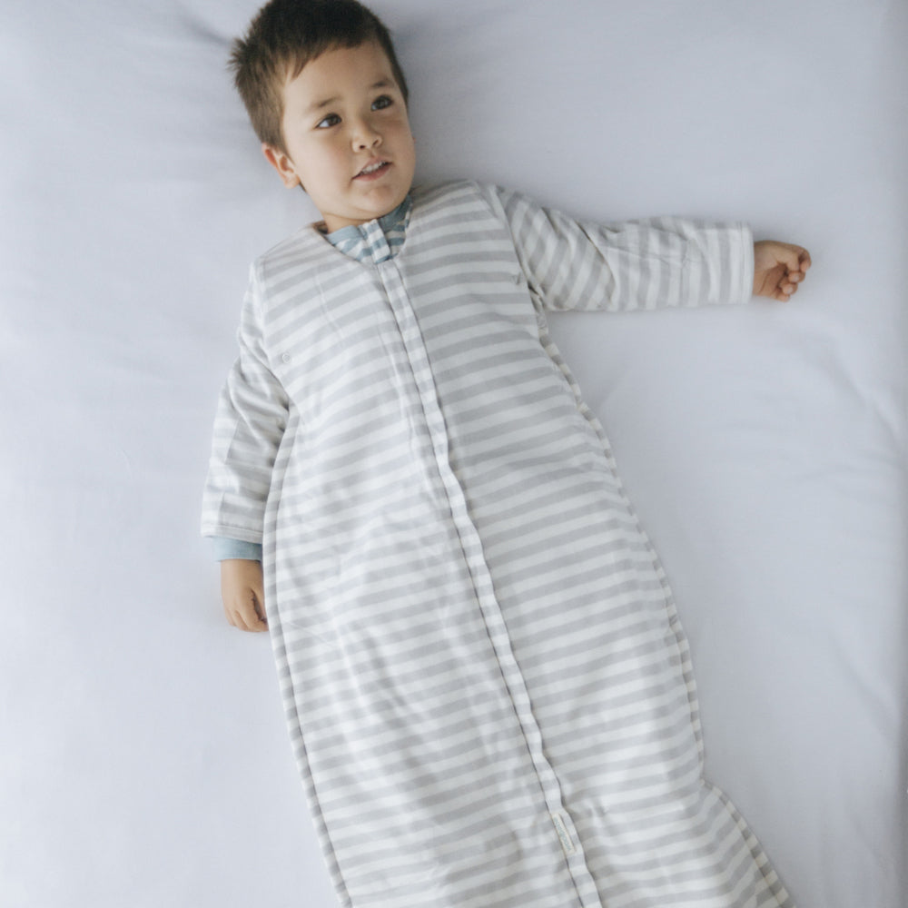Woolbabe | Duvet Front Zip Sleeping Bag with Sleeves | Pebble