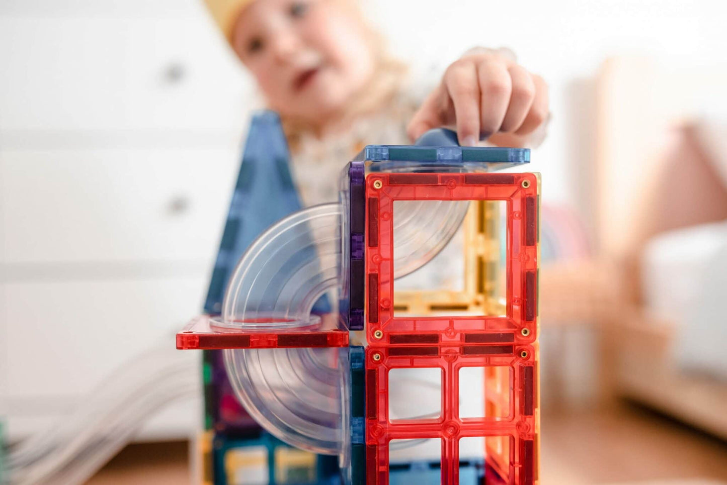 Connetix | Magnetic Tiles | Rainbow 92 Piece Ball Run Pack | 92 Pieces